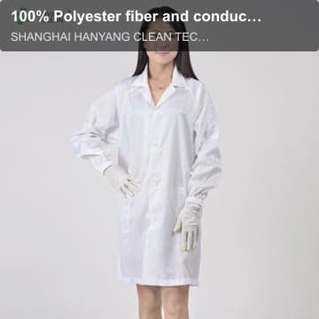 100% Polyester fiber and conductive fiber Smock