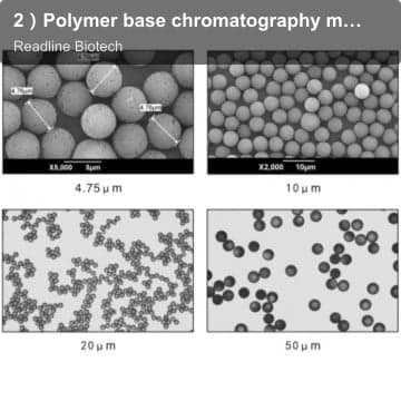 2）Polymer base chromatography media (protein purification filler/chromatographic packing).