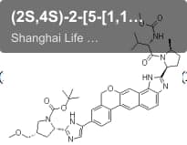 (2S,4S)-2-[5-[1,11-Dihydro-2-[(2S,5S)-1-[(2S)-2-[(methoxycarbonyl)amino]-3-methyl-1-oxobutyl]-5-methyl-2-pyrrolidinyl][2]benzopyrano[4',3':6,7]naphth[1,2-d]imidazol-9-yl]-1H-imidazol-2-yl]-4-(methoxymethyl)-1-pyrrolidinecarboxylic acid 1,1-dimethylethyl e