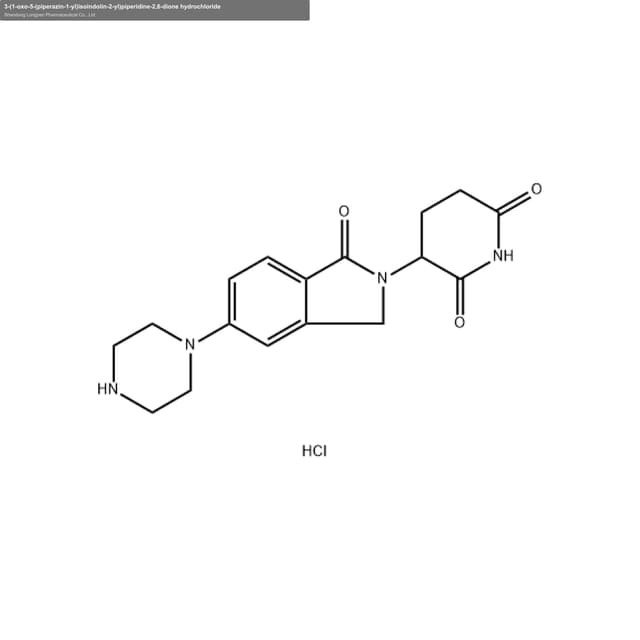 3-(1-oxo-5-(piperazin-1-yl)isoindolin-2-yl)piperidine-2,6-dione hydrochloride