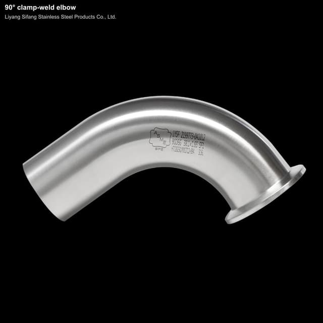 90° clamp-weld elbow