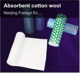 Absorbent cotton wool