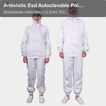 Antistatic Esd Autoclavable Polyester Jacket And Pants Cleanroom Suit