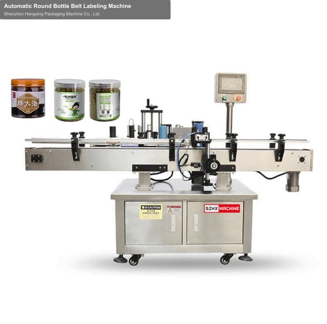 Automatic Round Bottle Belt Labeling Machine