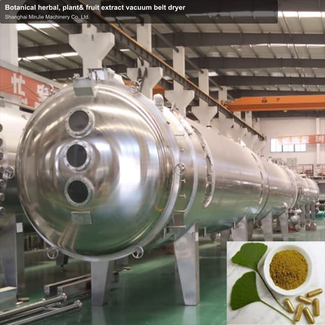 Botanical herbal, plant& fruit extract vacuum belt dryer