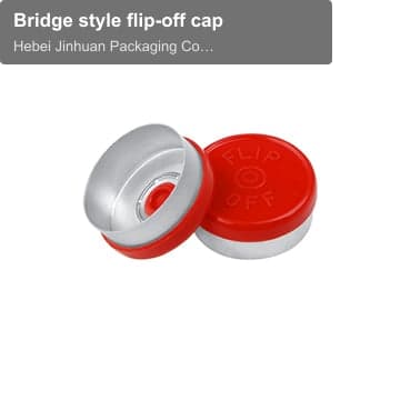 Bridge style flip-off cap