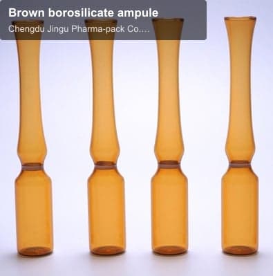 Brown borosilicate ampule