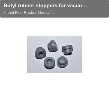 Butyl rubber stoppers for vacuum blood collectors