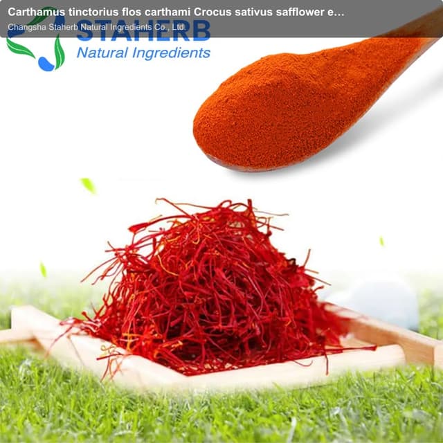 Carthamus tinctorius flos carthami Crocus sativus safflower extract