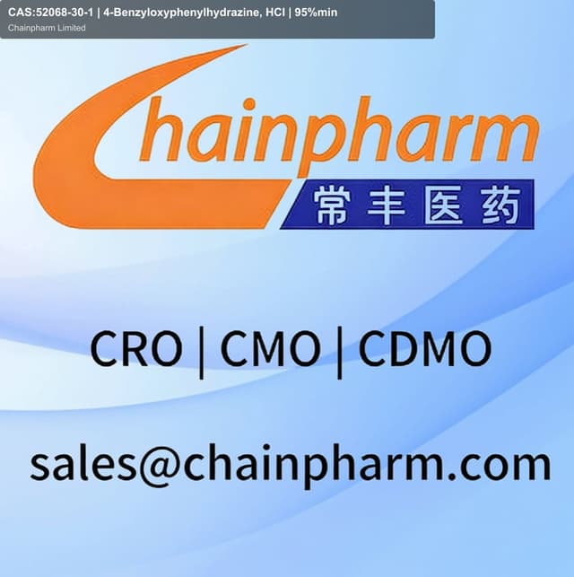 CAS:52068-30-1 | 4-Benzyloxyphenylhydrazine, HCl | 95%min