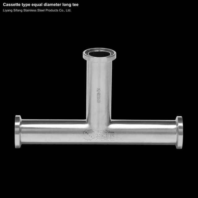 Cassette type equal diameter long tee