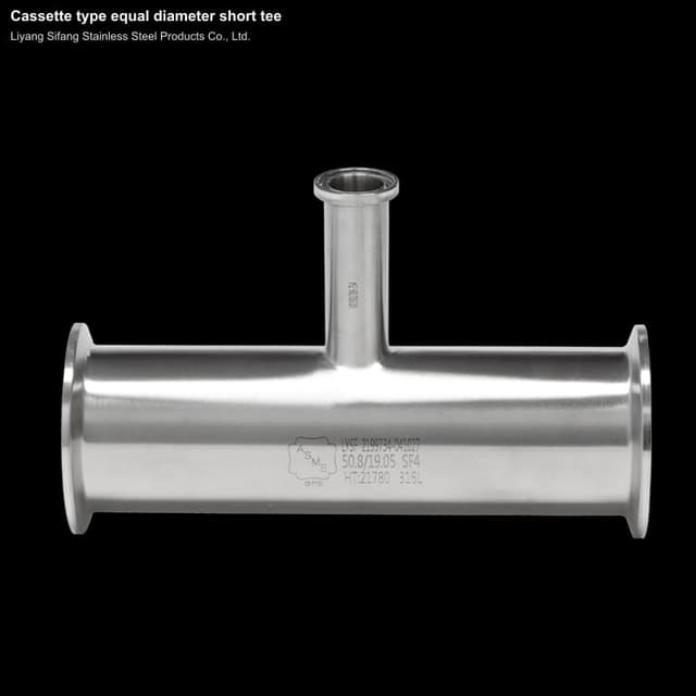 Cassette type equal diameter short tee