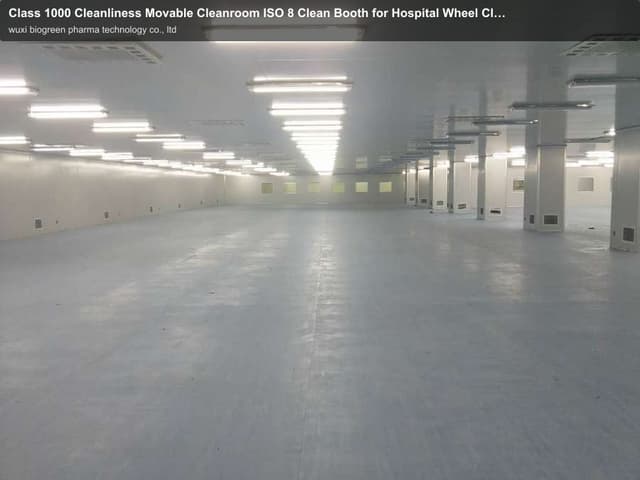 Class 1000 Cleanliness Movable Cleanroom ISO 8 Clean Booth for Hospital Wheel Cleanroom