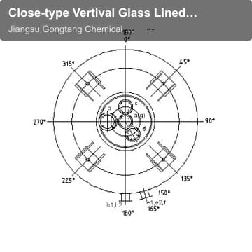 Close-type Vertival Glass Lined Storage Tank