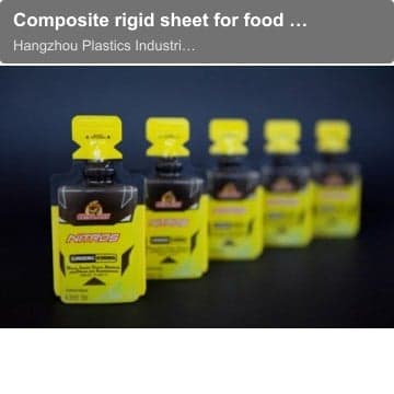 Composite rigid sheet for food packaging