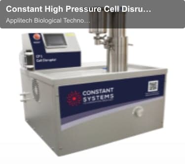 Constant High Pressure Cell Disruptor