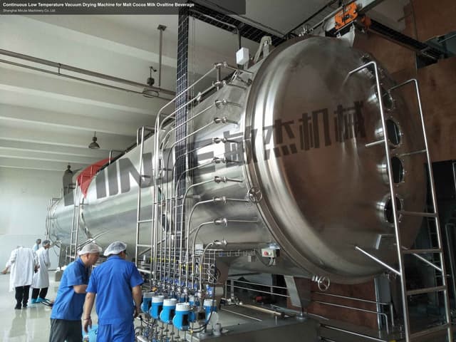 Continuous Low Temperature Vacuum Drying Machine for Malt Cocoa Milk Ovaltine Beverage