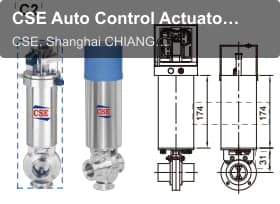 CSE Auto Control Actuator For Butterfly Valve C2