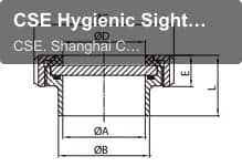 CSE Hygienic Sight Glass DIN WELD END SIGHT GLASS
