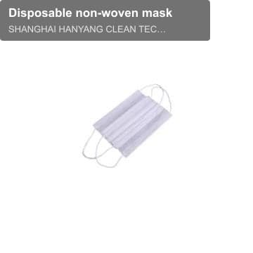 Disposable non-woven mask