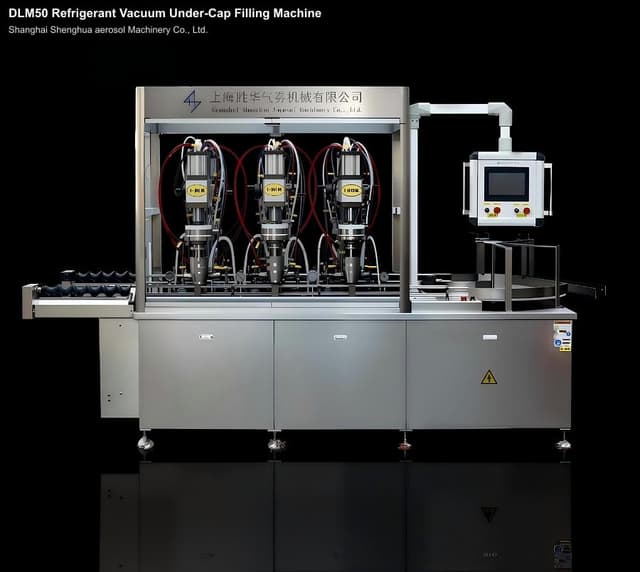 DLM50 Refrigerant Vacuum Under-Cap Filling Machine