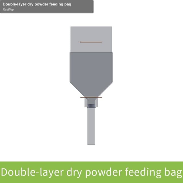 Double-layer dry powder feeding bag