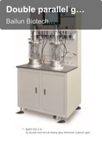 Double parallel glass fermenter (cabinet type)