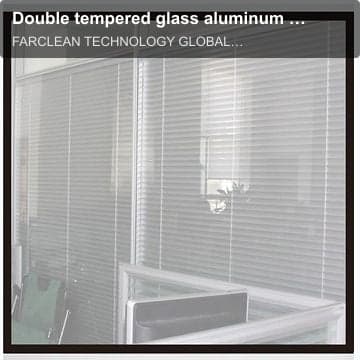 Double tempered glass aluminum link window