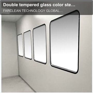 Double tempered glass color steel engraving hole integrated window