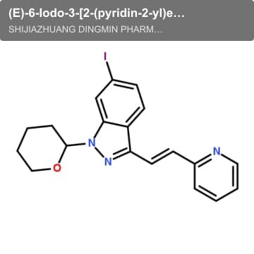 (E)-6-Iodo-3-[2-(pyridin-2-yl)ethenyl]-1-(tetrahydro-2H-pyran-2-yl)-1H-indazole