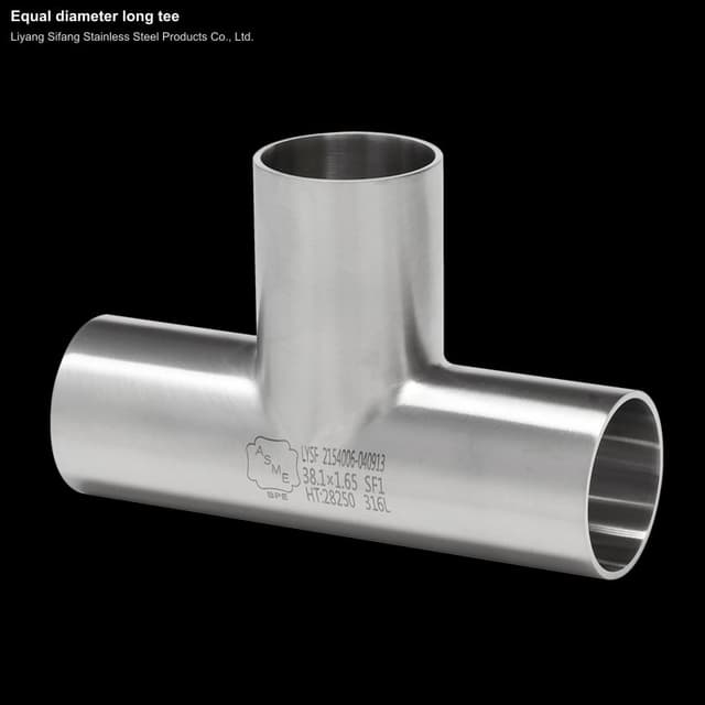 Equal diameter long tee