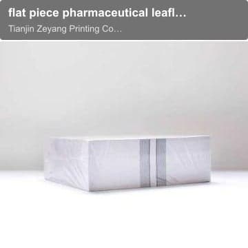flat piece pharmaceutical leaflets