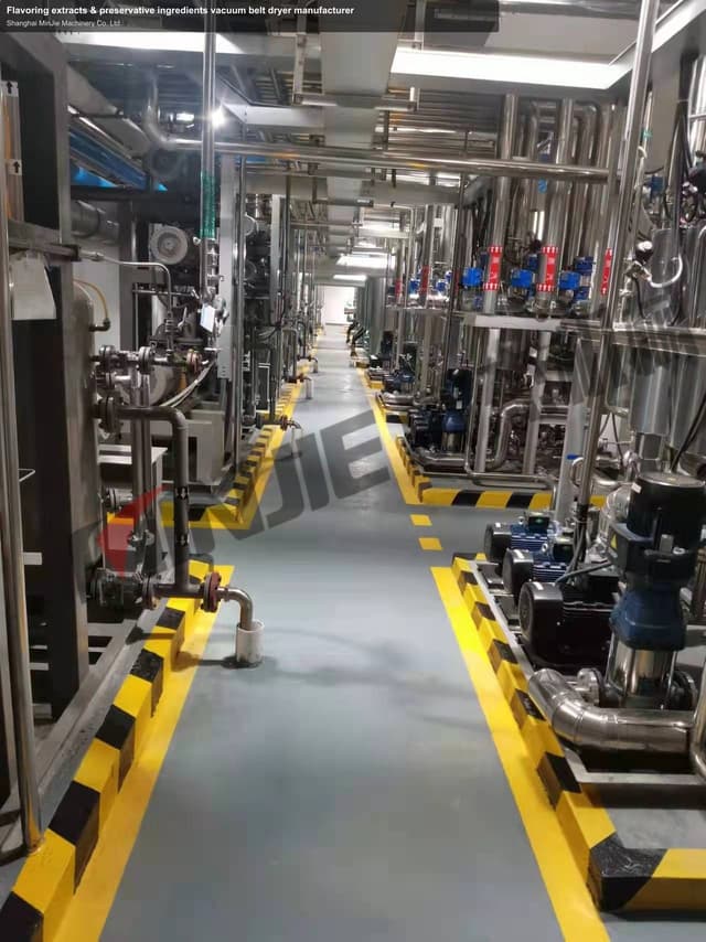 Flavoring extracts & preservative ingredients vacuum belt dryer manufacturer