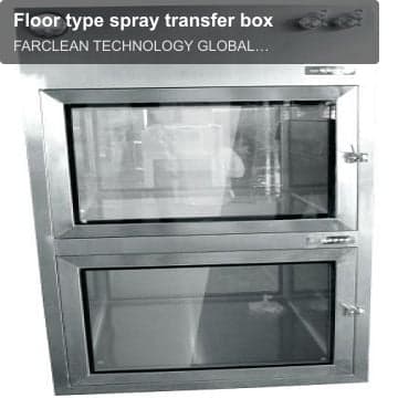 Floor type spray transfer box