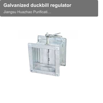 Galvanized duckbill regulator