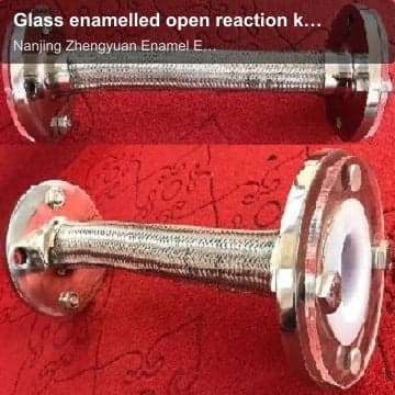 Glass enamelled open reaction kettle