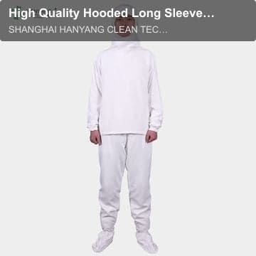 High Quality Hooded Long Sleeve T Shirt And Pants Cleanroom Clothing Work Suit