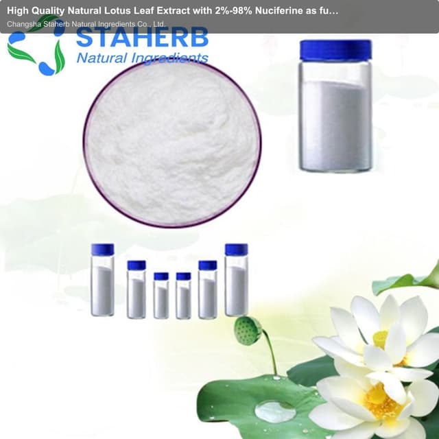 High Quality Natural Lotus Leaf Extract with 2%-98% Nuciferine as functional food additive