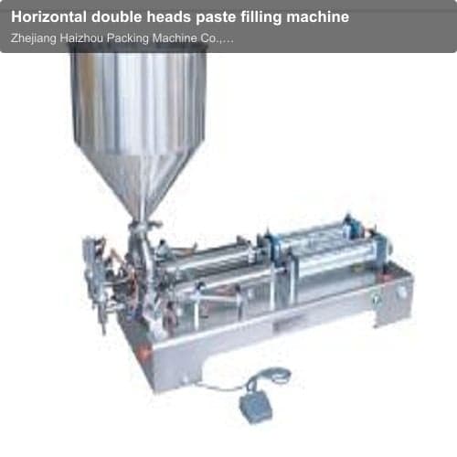 Horizontal double heads paste filling machine