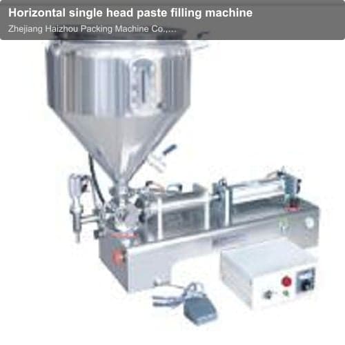 Horizontal single head paste filling machine