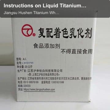 Instructions on Liquid Titanium Dioxide