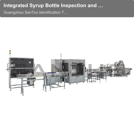 Integrated Syrup Bottle Inspection and Labeling Line