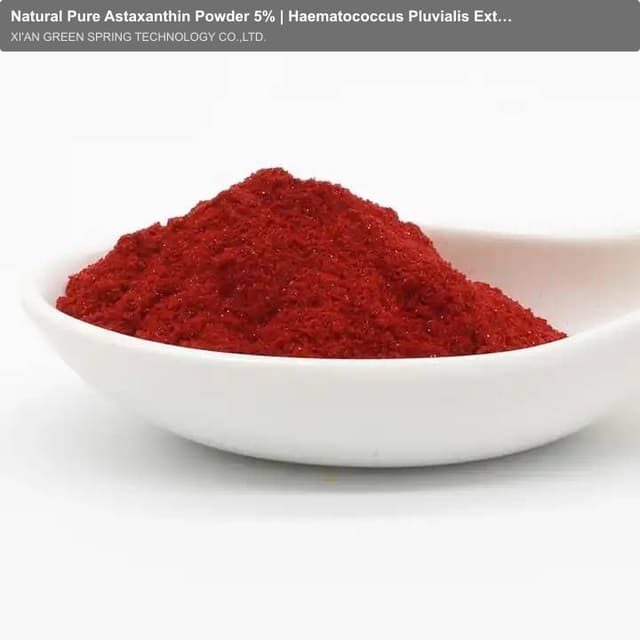 Natural Pure Astaxanthin Powder 5% | Haematococcus Pluvialis Extract | Green Spring Technology
