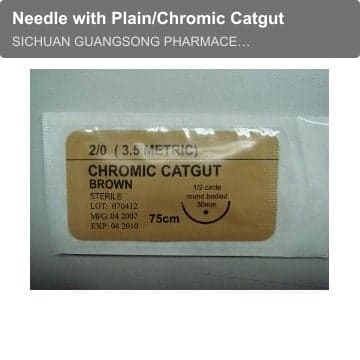 Needle with Plain/Chromic Catgut