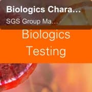 SGS Group Management SA offer service "Biologics Charaterization"