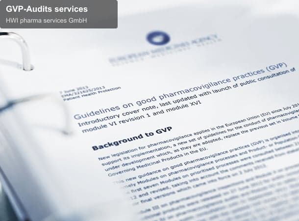 HWI pharma services GmbH offer service "GVP-Audits services"