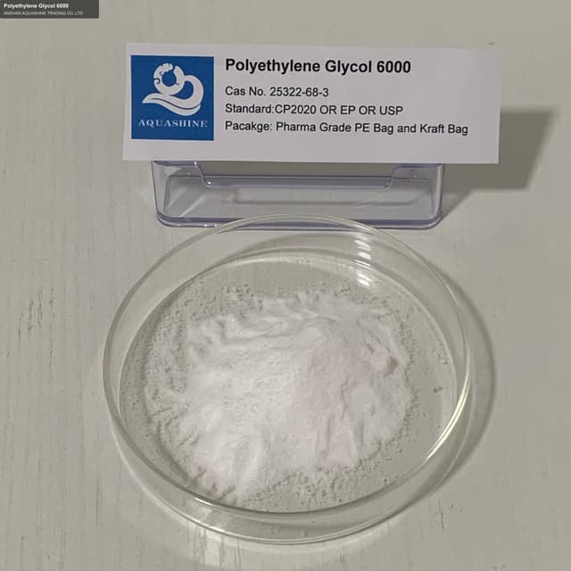 ANSHAN AQUASHINE TRADING CO.,LTD offer service "Polyethylene Glycol 6000"