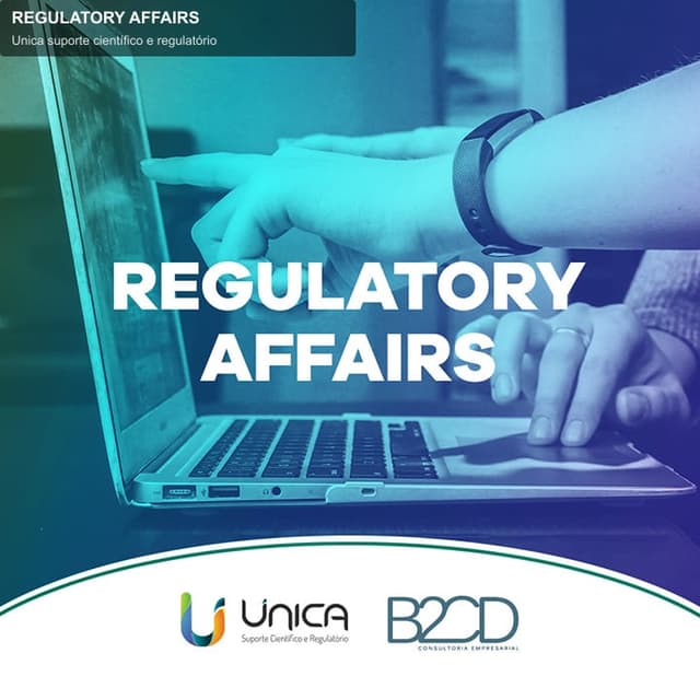 Unica suporte científico e regulatório offer service "REGULATORY AFFAIRS"