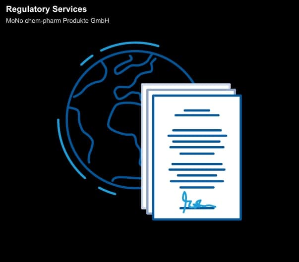 MoNo chem-pharm Produkte GmbH offer service "Regulatory Services"