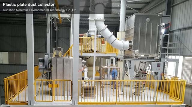 Plastic plate dust collector